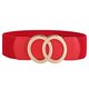 thumbnail image 1 of Cinturón elástico para mujer, cinturón para mujer, ancho de 5 cm, cinturón de cuero, cintura grande, 83 cm, color rojo, cinturón de vestir para mujer, cinturón elástico, 1 of 5