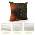 thumbnail image 4 of PHYHOO Halloween Hand Drawn Net Orange Black Throw Pillow Covers Decorative Pillowcase Square Cushion Cases for Home Sofa Bedroom Livingroom, 4 of 5