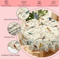 thumbnail image 5 of Janvonne Vintage Birds & Butterflies Round Tablecloth 60 Inch, Waterproof Spring Floral Bird Table Cover for Kitchen Dining, Patio and Home Decor, 5 of 6