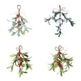 thumbnail image 3 of 4PCS Mistletoe Decoration,Christmas Mistletoe Decor,Artificial Mistletoe Ornament Mistletoe Hanging Decorations Glitter Christmas Tree Accessories Artificial Dry Leaf Hanging Decoration,4PCS, 3 of 8