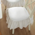 thumbnail image 4 of Chair Cushion Cover Farmhouse Decorative Chair Pad Cute Elegant Linen Chairs Covers for Dining Room Washable Cushion (White), 4 of 6