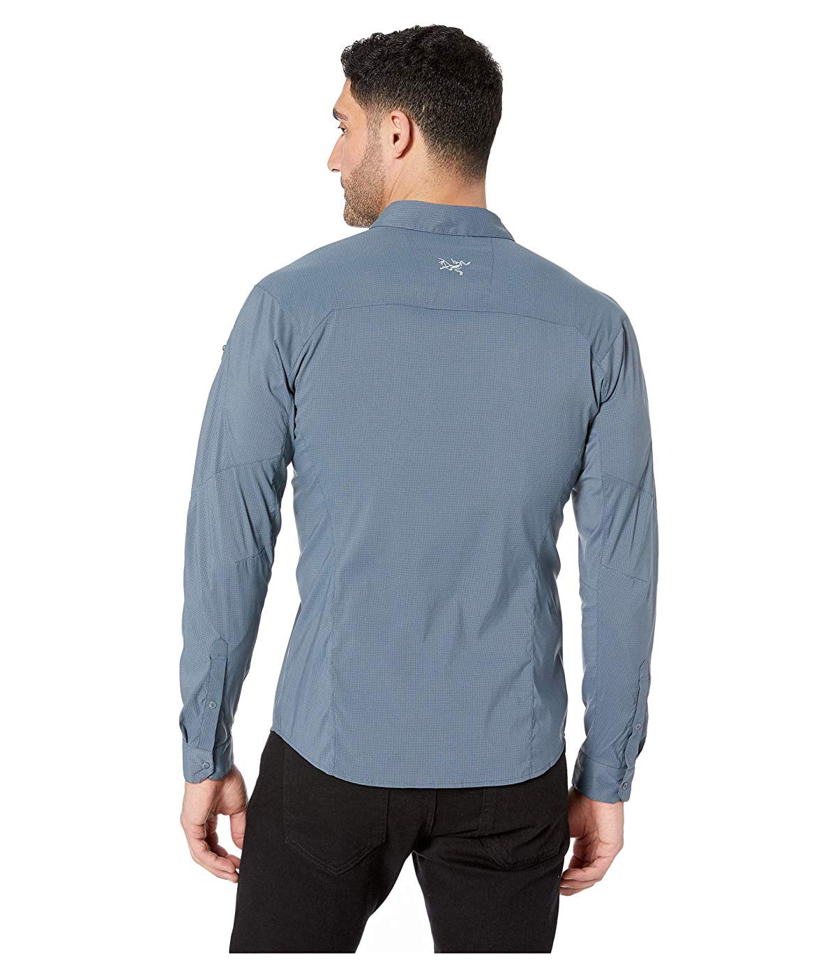 Men's Wrangler Performance Snap Long Sleeve Solid Shirt in High Tide
