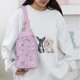 thumbnail image 5 of Bolso cruzado morado para correr con correas ajustables y 2 bolsillos con cremallera para mujeres y hombres, bolso de hombro simple para deportes, bolsa de un solo hombro para entrenamiento, jogging,, 5 of 6