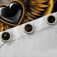 thumbnail image 4 of Feelyou Romantic Love Heart Curtains Pack of 2 (42x84 Each), Angel Wings Curtains Blackout, 4 of 6