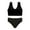 Black, variant on Miqool Women's 2 Piece Sports Bra and Panty Sets, Comfort Wireless Seamless Bralettes and Underwear Matching Workout Yoga Gym Set