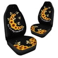 thumbnail image 3 of Uourmeti Automobile Seat Cover Sets 2 Pack, Sunflower Bees Print Car Accessories Interior Decor for Men, Durable Washable Auto Elastic Front Seat Cover, 3 of 7