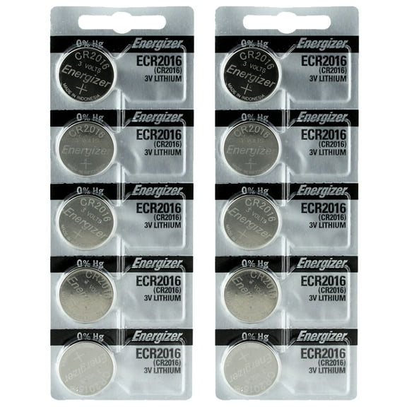 2x 5-PACK Energizer ECR2016 3V Lithium Coin Cell Battery Compatible with CR2016