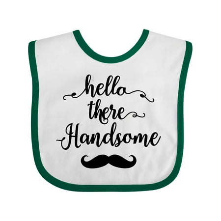 

Inktastic Hello Handsome Gift Baby Boy Bib