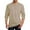 Khaki, variant on Hipattires Mens Big and Tall Shirts Athlete Pullover Loose Breathable Casual Solid Travel Crewneck T-Shirts for Men Long Sleeve