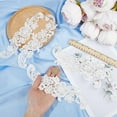 thumbnail image 7 of 2Pairs Flowers Patches Garment Applique Embroidery Roses Boho Sew on Trim Patch DIY Wedding Dress Sewing Lace Neckline Collar Clothing Accessories Craft, 7 of 7