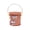Red, variant on Tinplate Holiday Themed Candy Storage Container with Handle for Party Favors and Festive Treat Organization