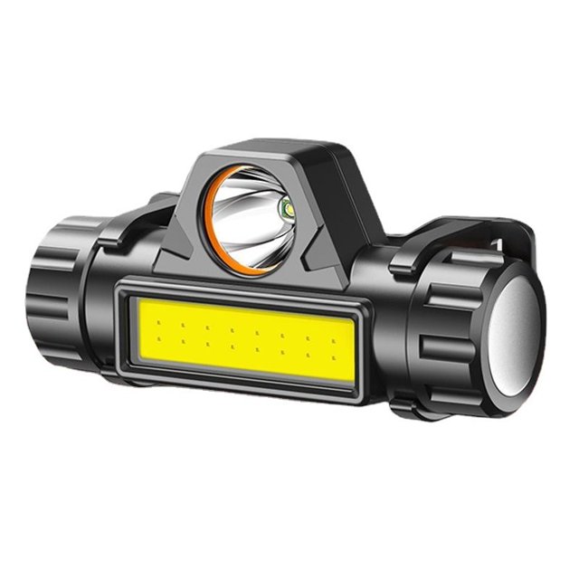 Lampe Frontale LED Rechargeable avec Base Magnétique Puissante, Haute Luminosité et Grande Capacité, Batterie 18650 (1200mAh) - Éclairage Mains Libres Durable pour Camping, Pêche, Randonnée et Aventures en Plein Air