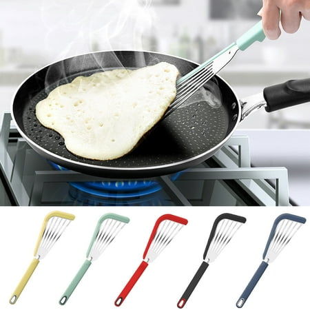 

LINASHI Food Grade Silicone Stainless Steel Fish Spatula Flip Fish Fry Shovel Pancake Spatula Cooking for Nonstick Cookware