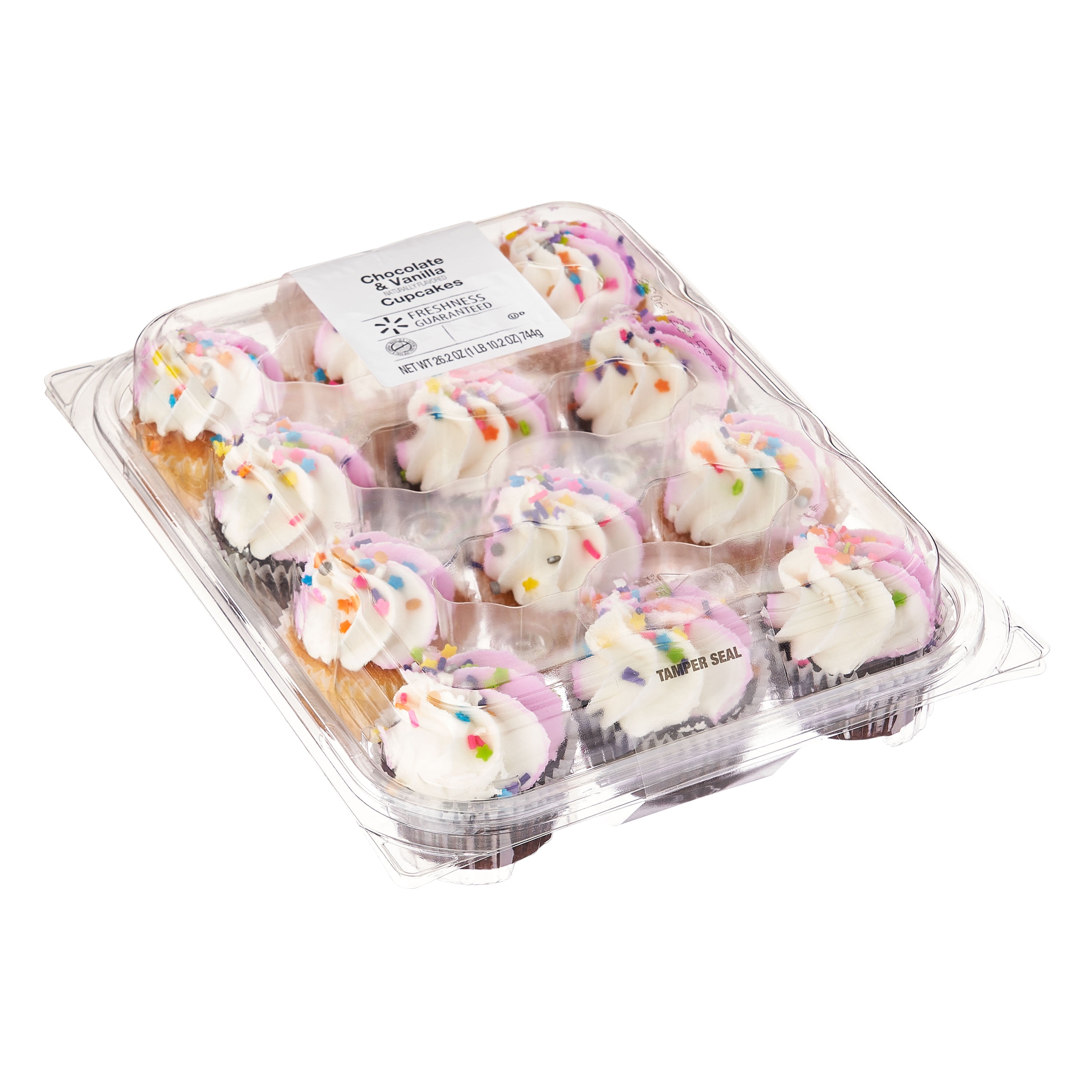 Freshness Guaranteed Vanilla & Chocolate Cupcakes with Sprinkles, 26.2