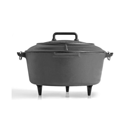 Volcano Grills 8 Qt.Preseasoned Cast Iron Round Dutch Oven