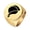 Gold, variant on Men Women's Baseball Cap Stainless Steel Polished Ring Minimalist Personalized Vintage Band Jewelry Silver Size 9