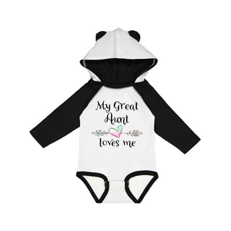 

Inktastic My Great Aunt Loves Me- Heart Gift Baby Boy or Baby Girl Long Sleeve Bodysuit
