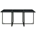 thumbnail image 5 of vidaXL 11 Piece Outdoor Dining Set with Cushions Poly Rattan Black, 5 of 5