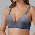thumbnail image 3 of Lixiuxyad Plus Size Full Coverage Wireless Bras For Comfortable Support Non Padded Breathable Everyday Soft Cup Bra,Bras for Women Blue 36, 3 of 6