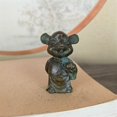 thumbnail image 1 of Antique-style long-tailed rat figurine, desktop tea pet, auspicious rat for good fortune, longevity, happiness, and wealth., 1 of 4