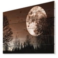 thumbnail image 1 of Design Art - Lever de Lune Rouge sur des Arbres Sombres, 1 of 5