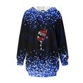 thumbnail image 4 of Pisexur Robe de Noël pour Femmes Mode Imprimé Verres de Vin Rouge Robe de Fête Décontractée à Manches Longues avec Capuche Robe d'Automne de Noël Mini Robe avec Poches, 4 of 4