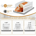 thumbnail image 5 of Jripae New Upgrade Bread Slicer for Homemade Bread, Bread Slicing Guide Adjustable Width, Foldable and Compact Cutting Guide with Crumb Tray, Suitability for Homemade Bread, Bagels, Cakes., 5 of 9