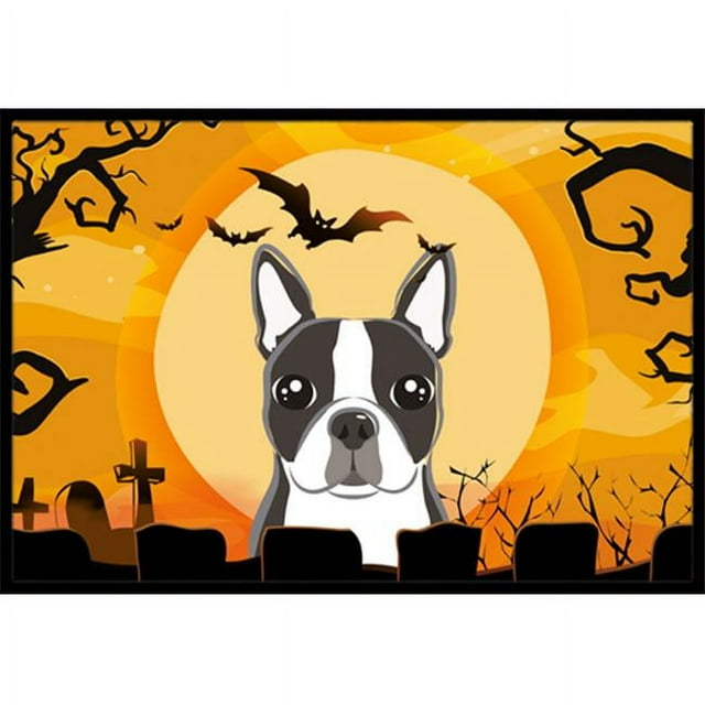 Carolines Treasures BB1761MAT Halloween Boston Terrier Tapis Intérieur & Extérieur - 18 x 27 Po.