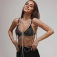 thumbnail image 5 of Sexy tassel body chain bra chain gold body jewelry bikini chain beach shoulder chain accessories carnival nightclub party gift (golden-3666), 5 of 8