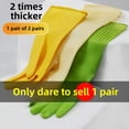 thumbnail image 4 of Guantes de goma para cocina al por mayor, guantes de látex para lavar platos, guantes para el hogar engrosados, impermeables, de látex con leche, tendones que ahorran mano de obra, 4 of 5