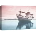 thumbnail image 3 of PixonSign Canvas Print Wall Art Film Grain Pink & Teal Boat Reflection Marine Life Ocean Photography Realism Modern Scenic Colorful Multicolor Duotone for Living Room, Bedroom, Office - 12"x18", 3 of 5