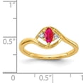 thumbnail image 7 of 14K Yellow Gold Diamond & Ruby Ring Size 7, 7 of 7