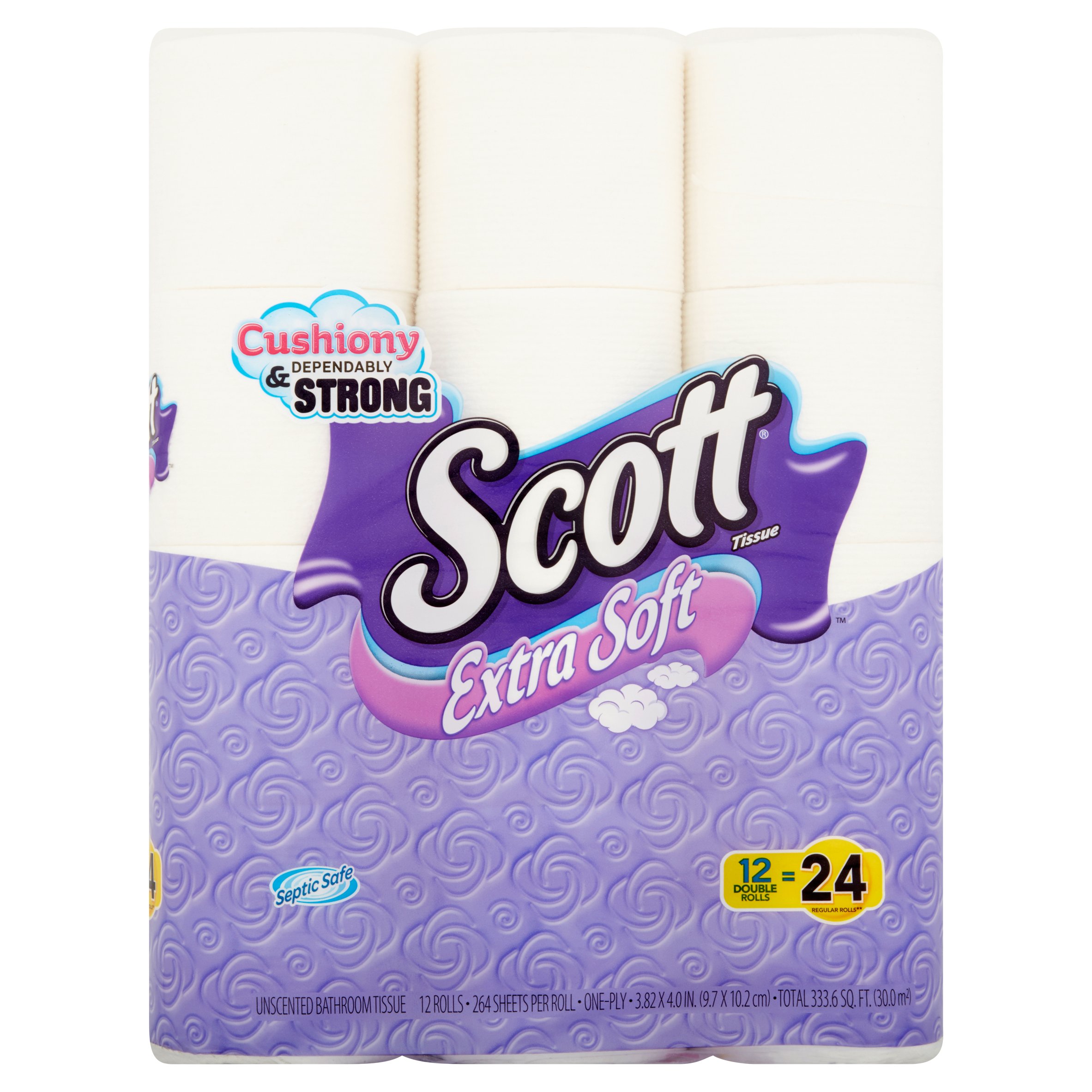 Scott Toilet Paper, Extra Soft, 12 Double Rolls - image 2 of 6