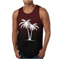 thumbnail image 2 of BXINGOHAI Mens Cotton Sleeveless Tank Tops Cut Off Muscle Gym T Shirts Running Beach Loose Fit Tees Today Wine,XXL, 2 of 4