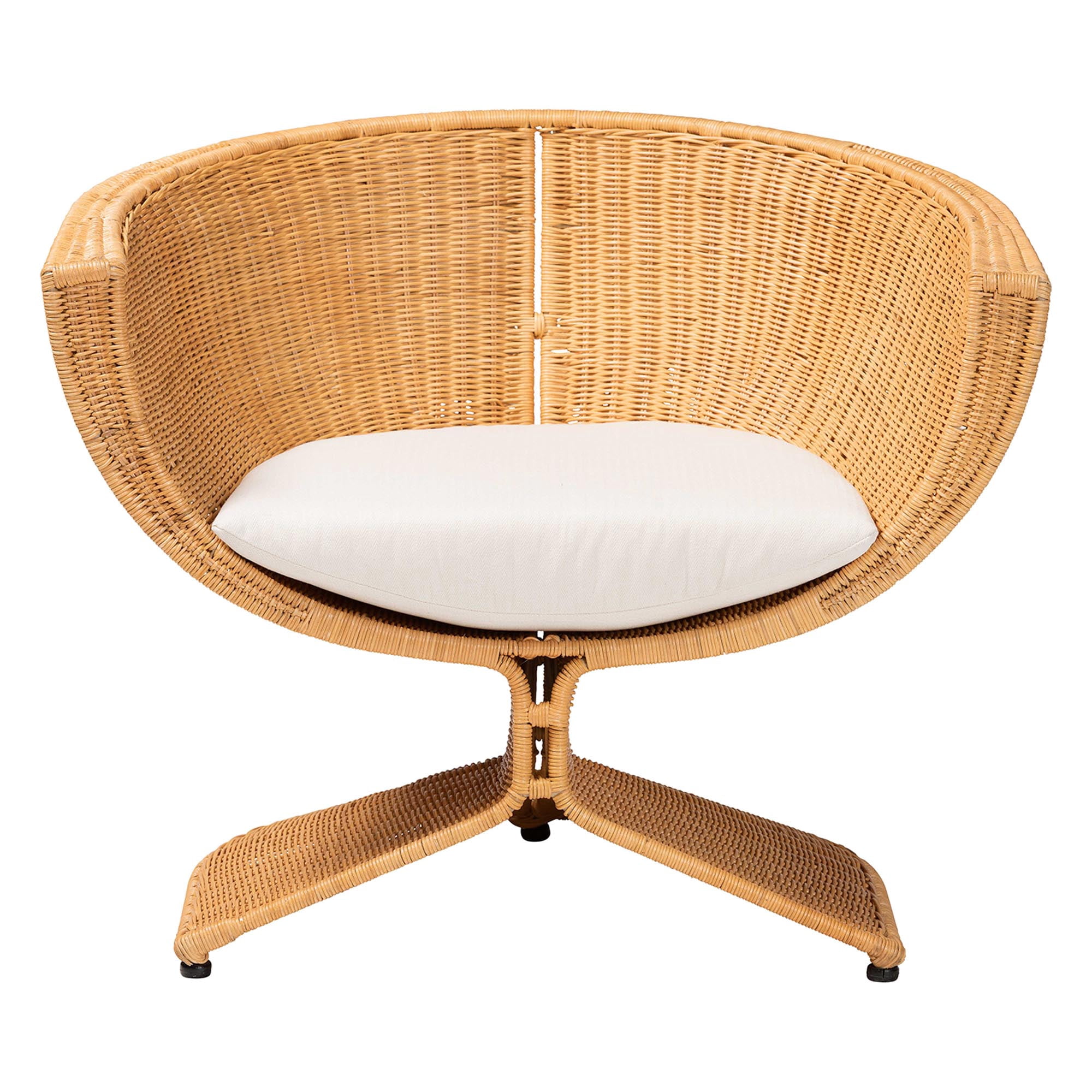 bali & pari Tulip Boho Lounge Chair, Light Honey