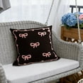 thumbnail image 5 of Uuiauoio Coquette Bow Decorative Throw Pillow Covers 18 x 18, Porch Outdoor Home Decor, Girly Bedroom Sofa Couch Cushion Case Housewarming Gift, 5 of 6
