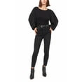 thumbnail image 2 of Vince Camuto Apparel Women's L/S Mix Media Top W Chiffon Sl Black , M Reg US, 2 of 4