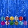thumbnail image 2 of Youkk Glittering Backdrops Shimmer Metallic Streamers For Mesmerizing Decor Premium Easy To Assemble Beige Blue 8.2ft,1pc 2Set, 2 of 6