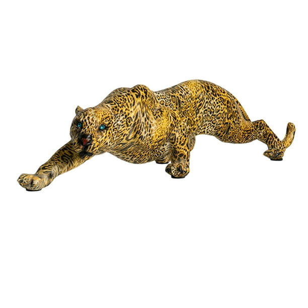 Tabletop Cheetah Statue Decoration Crafts, Resin Modern Figures