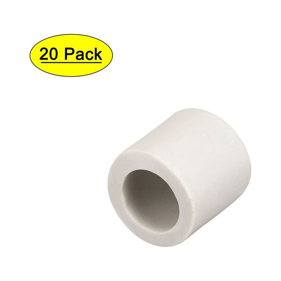 Uxcell 20 Pcs Ceramic Tube Insulated Electronic Wire Heat Insulation Protection Single Bore 15mm x 15mm