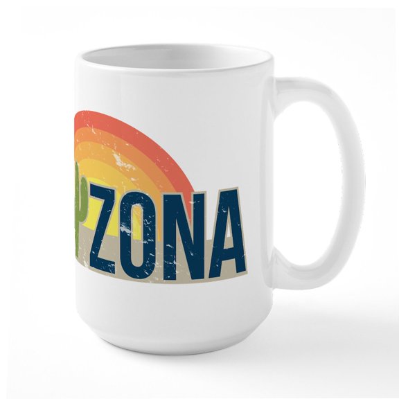 CafePress - Arizona - 15 oz Ceramic Large White Novelty Mug