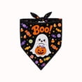 thumbnail image 6 of LACKUST Halloween Dog Bandana Tie On Adjustable Pet Scarf for Dogs Cats Black Ghost Pumpkin Candy Corn Print Holiday Bandana for Halloween Party Trick or Treat 1 Pack, 6 of 6