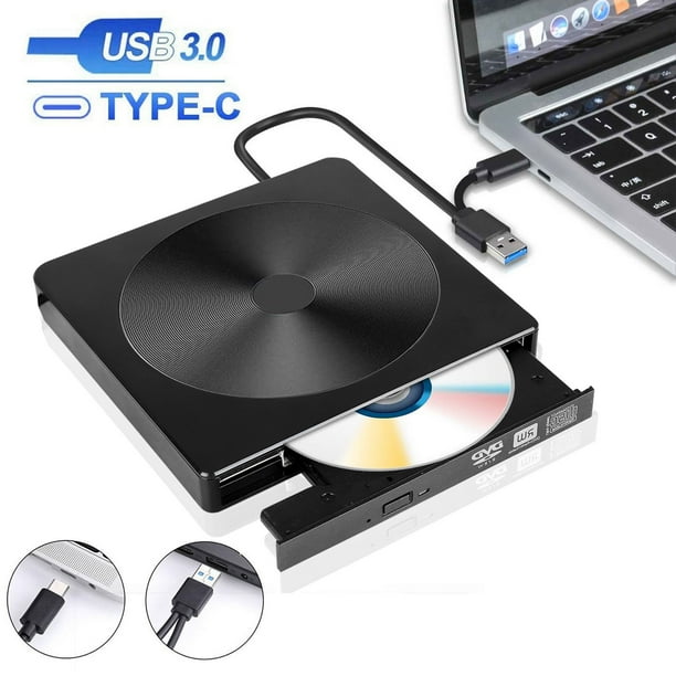 Tsv External Dvd Drive Usb 3 0 Type C Slim Portable Cd Dvd Rw Optical Drive