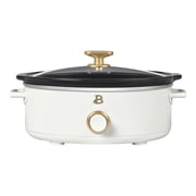 Beautiful 2.5 Qt Dip and Serve Manual Slow Cooker, White Icing by Drew Barrymore