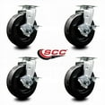 thumbnail image 2 of 6 Inch Phenolic Swivel Caster Set with Roller Bearings and Brakes SCC, 2 of 2