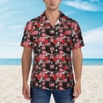 thumbnail image 6 of Picia Rose Flowers Gentle Cotton Regular Fit Short Sleeve Casual Hawaiian Shirt for Men-, 6 of 9