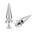thumbnail image 1 of Unique Bargains 10x26mm Screw Back Rivets Solid Leather Studs Silver Tone 30 Sets, 1 of 5