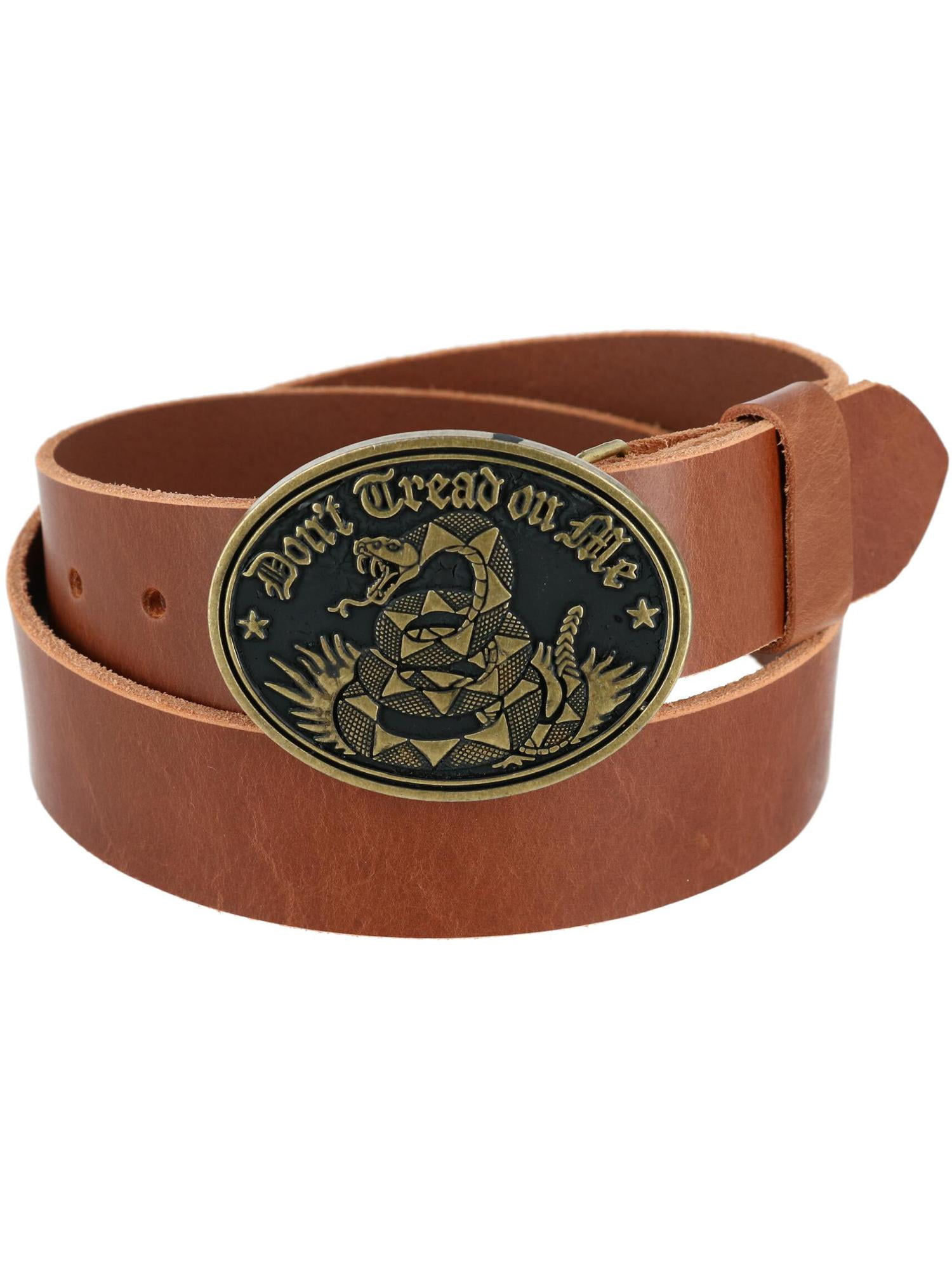 1.5" Wide Men's Western Traditional Leather Belt Rodeo Cowboy Belt Two-Tone 