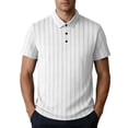 thumbnail image 2 of DayScoop Plus Size T-Shirt for Men Solid Color T Shirt Summer Short Sleeve Casual Fashion Style Striped Breathable Mesh Seamless Half Sleeved Oversize Tops, 2 of 6