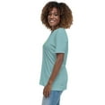 thumbnail image 2 of Floral Women's Relaxed T-Shirt, Women Tshirt Graphic,  Women T Shirts Short Sleeve  (Heather Blue Lagoon, XL), 2 of 6